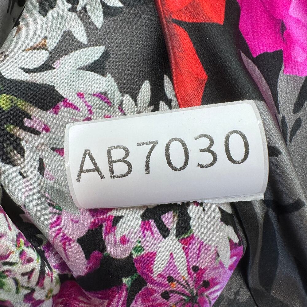 Talbot Runhof Silk Floral Cocktail Dress Black Pink Women’s EU 44 - Picture 11 of 11